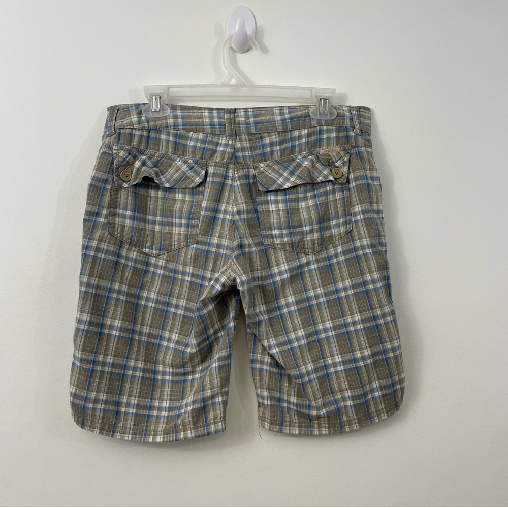 UNIONBAY Plaid Bermuda Shorts in Brown and Blue - Picture 2 of 15